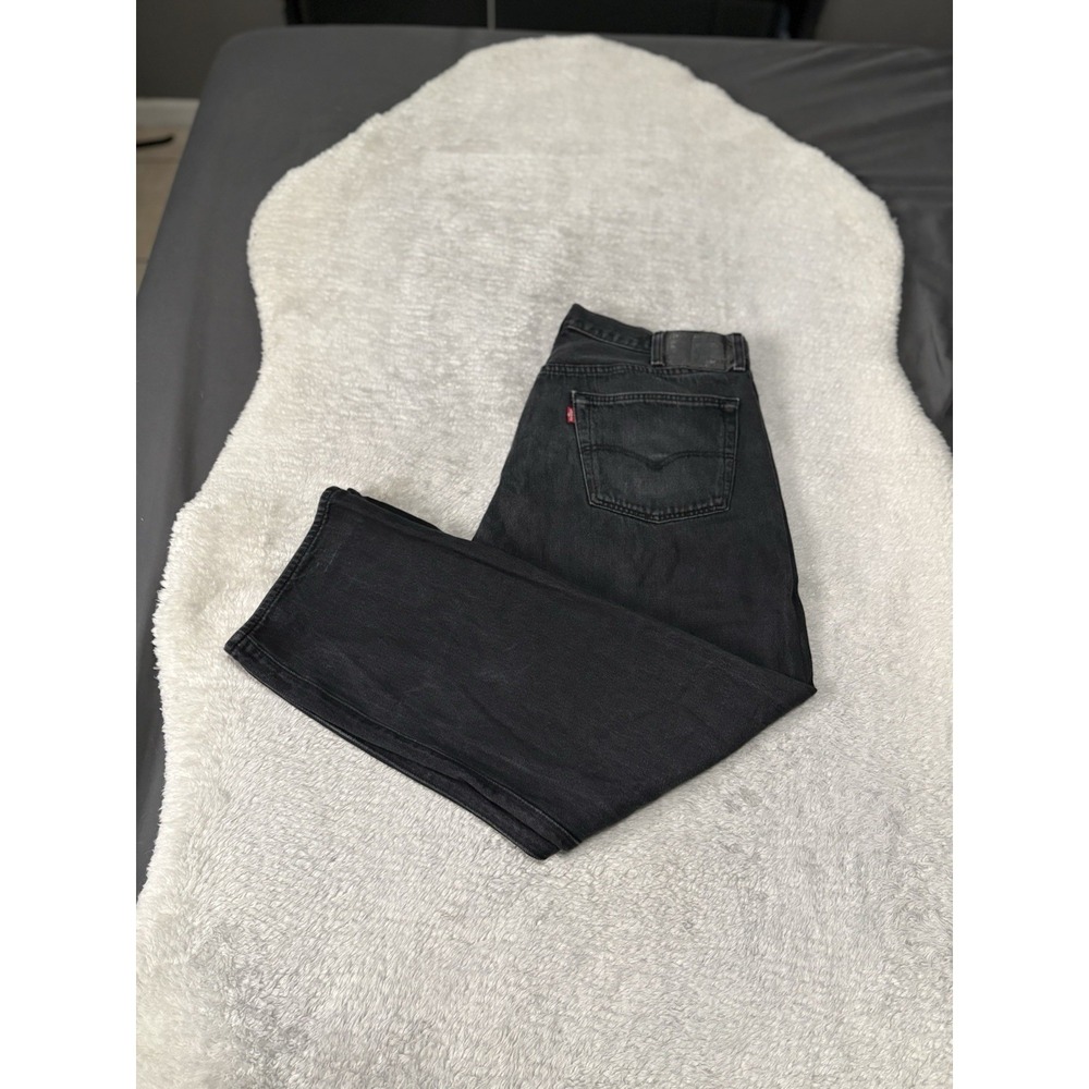 Levi's 501 Men's Black Straight Denim Jeans Size 40x30‎ Act (40x29) Faded Pants